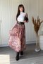 Patterned Belted Midi Tulle Skirt - 4