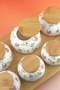 Porcelain Spice Container with Bamboo Stand, Set of 7 - 3