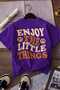 Enjoy the Little Things Printed Unisex Children's T-Shirt 5Gh4