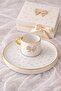 Turkish Coffee Cup with Gold Detail and Crystal Ribbon Design – Elegant Luxury Gift - 4