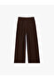 High Waist Straight Leg Balloon Pants with Stitching Detail - 4