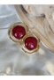 Gold Boho Model Earrings with Natural Stones - 2