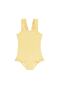 Uv Protected Textured Girls' Swimsuit