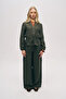 Women's V-Neck Relaxed Fit Elastic Waist Solid Color Shirt - 3