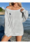 Women's Figure Horse Printed Boat Neck Oversize Sweatshirt - 3