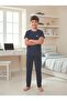 Boy's Plaid Short Sleeve Pajama Set
