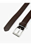 Faux Leather Belt with Rectangular Buckle - 3
