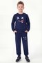 Round Necked Emoji Print Detailed Boys' Tracksuit Set - 2