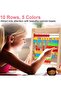 10 Row Wooden Abacus Counting Frame with Sticks Cards Preschool Math Toy Multicolor - 2