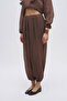 Women's Comfortable Cut Transparent Trousers with Elastic Cuffs - 2