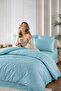 Deluxe Double Striped Satin Duvet Cover Set – Shiny and Soft Fabric - 2