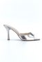 Zafira Flexible Soft Non-Slip Sole (8 cm) Lame Metallic Women's Heeled Slippers - 7