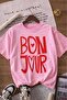 Bonjour Printed Unisex Children's T-Shirt 6Gh6