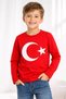 Mco brand red turkish flag long sleeve children's t-shirt %100 cotton comfortable