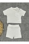 Joyola 2-Piece Baby Set with Waffle Fabric Pockets, 100% Cotton - 4