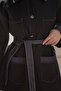 Black Buttoned Embellished Jacket and Trousers Set - 2