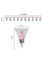10-Piece Pink Triangle 5 Year Old Pennant Star-Balloon Patterned Birthday Pennant, Party Pennant Flag (22Cmx1.5M) - 3