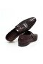 Brown Laceless Genuine Leather Men's Shoes - 2