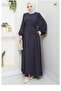 Medina Silk Casual Hajj and Umrah Balloon Sleeve Ferace-Smoked Gray