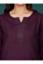 Burgundy Cotton Blend Kurta Trouser & Dupatta - VRN1104- Burgundy - 4