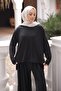 Black Modal Suit with Sweat Pants - 4