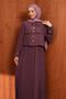 Plum Jacket Dress Double Combination Set - 2