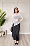 Asymmetrical Cut Transparent Lace White Blouse - 3