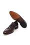 Burgundy Color Laceless Genuine Leather Men's Shoes - 3