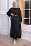 Black Chain Belt Detailed Shirt and Skirt Set