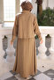 Camel Zippered Jacket and Skirt Set - 2