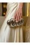 Women's Handbag and Crossbody Bag with Silver Chain - Special Design - 2