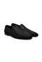 Black Color Laceless Genuine Leather Suede Men's Shoes