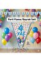 10-Pack Blue 4Th Birthday Banner, Birthday Banner with Stars and Balloon Pattern, Party Banner Flag (22cm X1.5M)