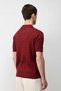 Dark Burgundy Textured Knitted Men's Knitwear T-Shirt - 4