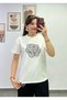 T-Shirt and Trousers Set with Floral Embroidery, Elastic Waistband and Pocket Detail - 3