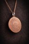 Men's and Women's Copper Pendant with Ayetel Kürsi and Allah Word Model Medallion Talisman Necklace - 5