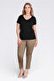 10839 Black V-Neck Short Sleeve T-Shirt - 2