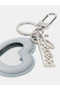 Blue Heart Mirrored Women's Bag Charm Keychain - 3