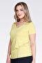 10839 Yellow V-Neck Short Sleeve T-Shirt - 3