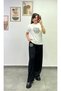 T-Shirt and Trousers Set with Floral Embroidery, Elastic Waistband and Pocket Detail - 4