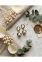 Bronze Earrings Authentic Jewelry Margazite Stone Pearl Model Vintage Women's Earrings - 2