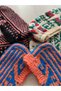 Hand-Knitted Patterned Colorful Booties with Dowry Decoration 3 Pieces Size 36-40 - 2