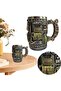 3D Military Ammunition Design Mug with Stainless Steel Inner Chamber and Handle Decorative Cup 400 ml - 3