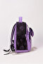 Leather Printed Lilac-Black Kuromi Themed Nursery and Preschool Backpack Children's Bag with Wallet Gift - 6