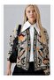 Cotton Gabardine Süzene Embroidery Floral Patterned Long Sleeve Jacket