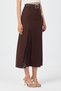 Women's Black Long Skirt with Slits and Lace Details