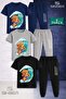 Children's Ayicik Sortlu Surf 3-Piece T-Shirt Tracksuit Set