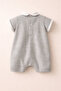 Baby Boy Collared Striped Patterned Button Embroidered Jumpsuit Daily Holiday Wear - 3