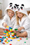 Cute White Panda Figured Children's Bathrobe for Ages 1-10 |   Fun |   Daily | Embroidered