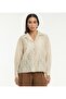 Brown Textured Casual Women Shirt